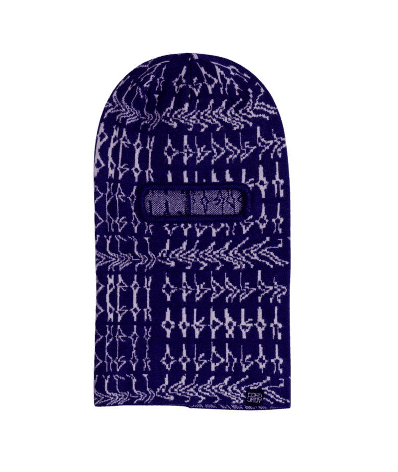 CORDUROY Tracers Mask Purple Winter Face Masks Corduroy