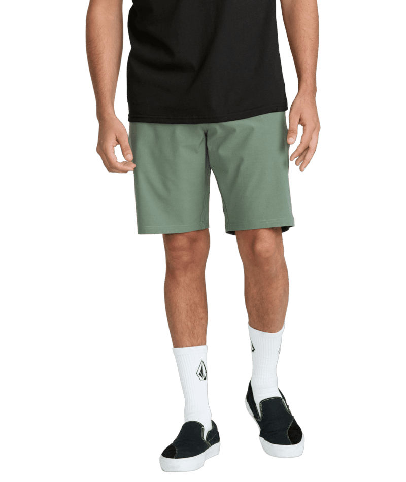 VOLCOM Frickin Cross Shred Static Hybrid Shorts Light Olive Men's Hybrid Shorts Volcom