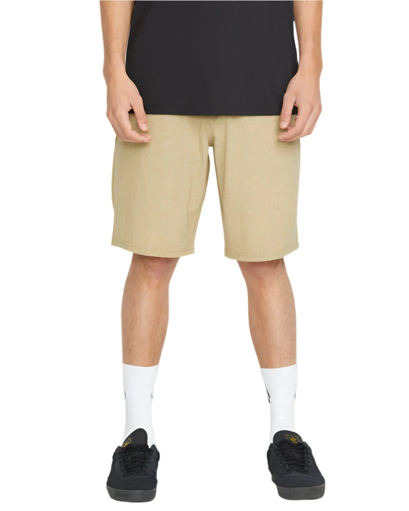 VOLCOM Frickin Cross Shred Static Hybrid Shorts Dark Khaki Men's Hybrid Shorts Volcom
