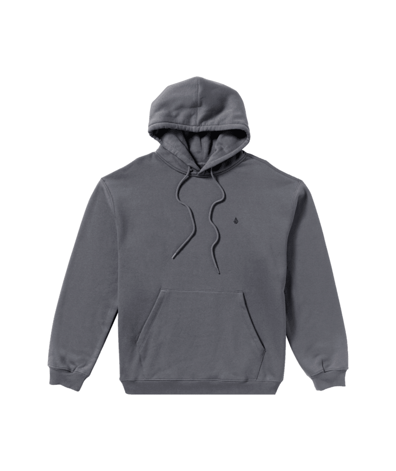 VOLCOM Single Stone PW Pullover Hoodie Asphalt Black Men's Pullover Hoodies Volcom