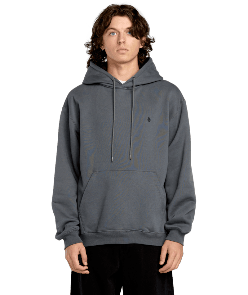 VOLCOM Single Stone PW Pullover Hoodie Asphalt Black Men's Pullover Hoodies Volcom