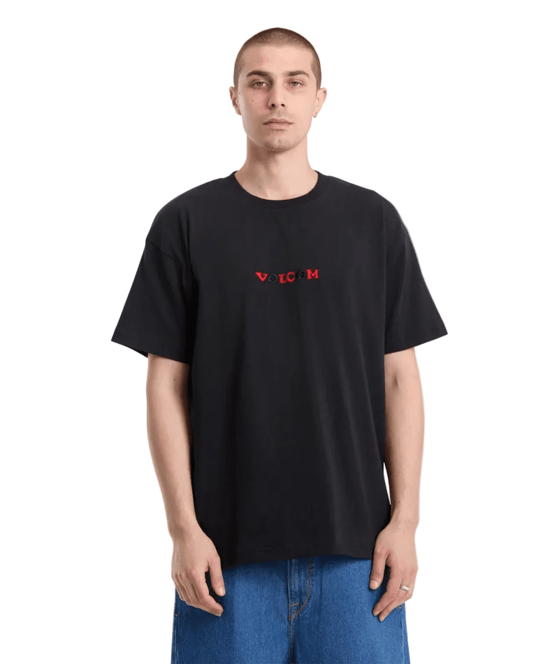 VOLCOM Featured Artist Seth Conboy Loose T-Shirt Black Men's Short Sleeve T-Shirts Volcom