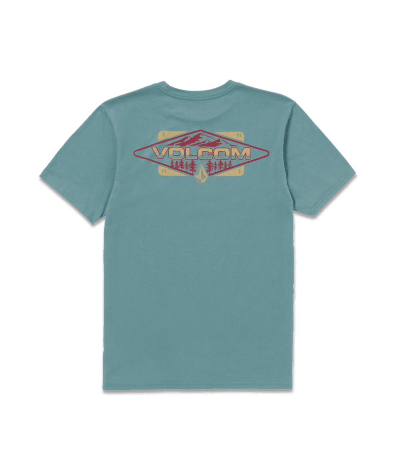 VOLCOM Alamosa Tech T-Shirt Service Blue Men's Short Sleeve T-Shirts Volcom 