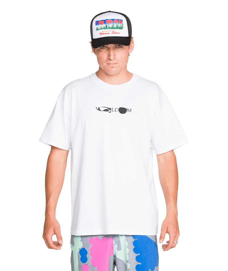 VOLCOM Antonio Carrau FA Head T-Shirt White Men's Short Sleeve T-Shirts Volcom