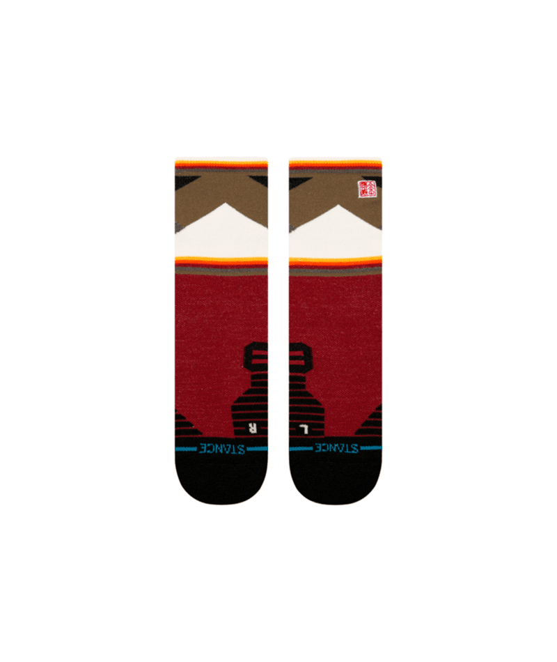 STANCE X Jimmy Chin Mid Wool Crew Socks Red Men's Socks Stance