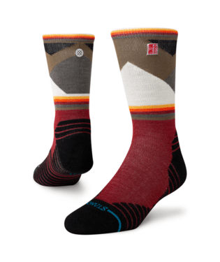 STANCE X Jimmy Chin Mid Wool Crew Socks Red Men's Socks Stance