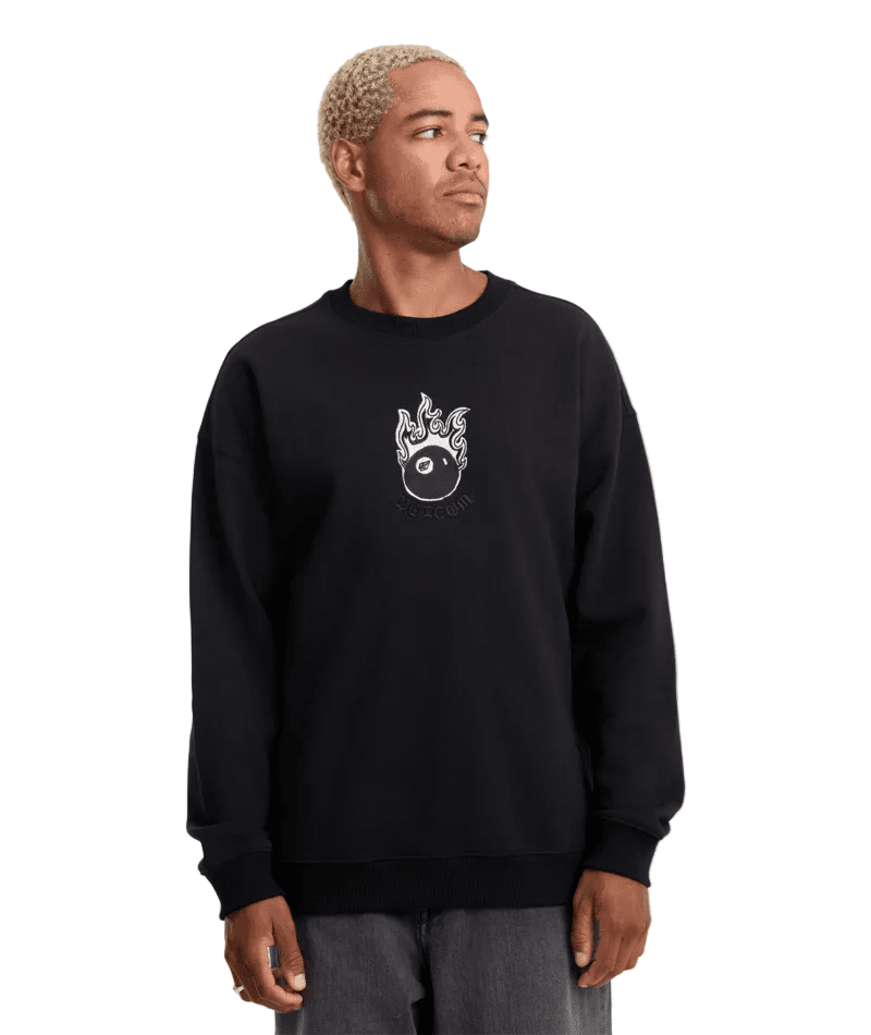 VOLCOM Featured Artist Seth Conboy Crewneck Black Men's Crewnecks Volcom