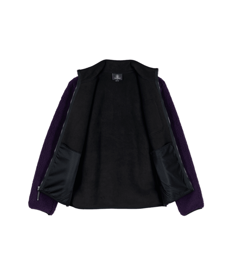 VOLCOM Muzzer Fuzzar Zip Dark Purple Men's Zip Hoodies Volcom