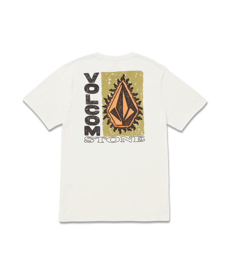 VOLCOM Flamed T-Shirt Off White Men's Short Sleeve T-Shirts Volcom 
