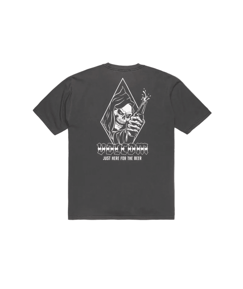 VOLCOM Fear No Beer T-Shirt Black Men's Short Sleeve T-Shirts Volcom