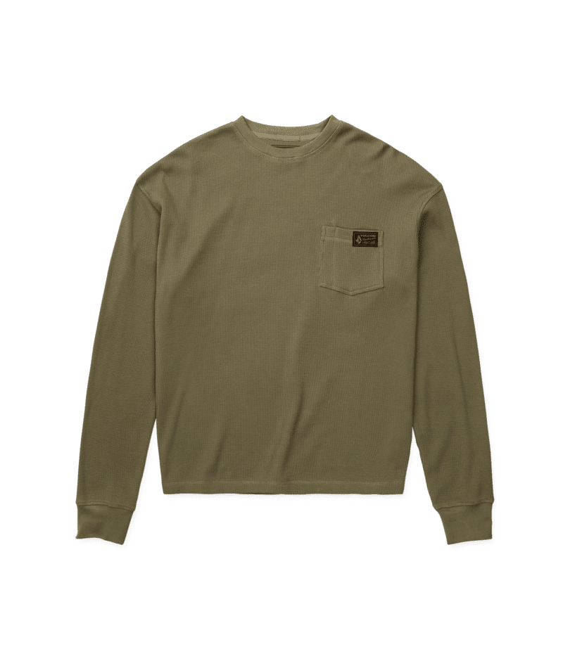 VOLCOM Overtime Workwear Thermal Brindle Men's Long Sleeve T-Shirts Volcom