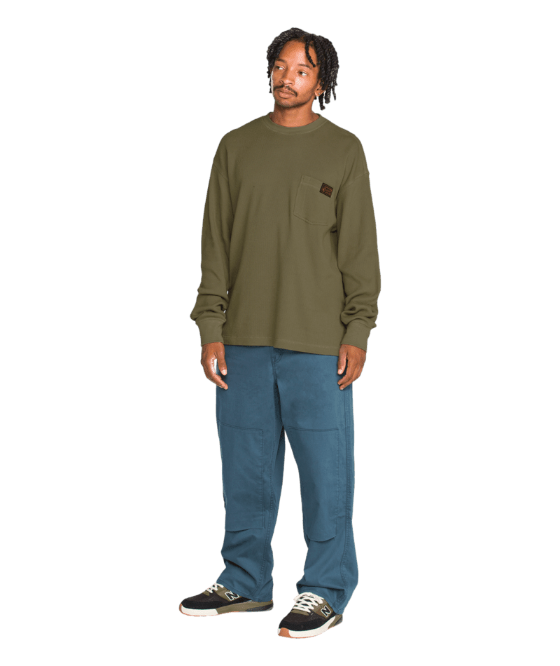 VOLCOM Overtime Workwear Thermal Brindle Men's Long Sleeve T-Shirts Volcom