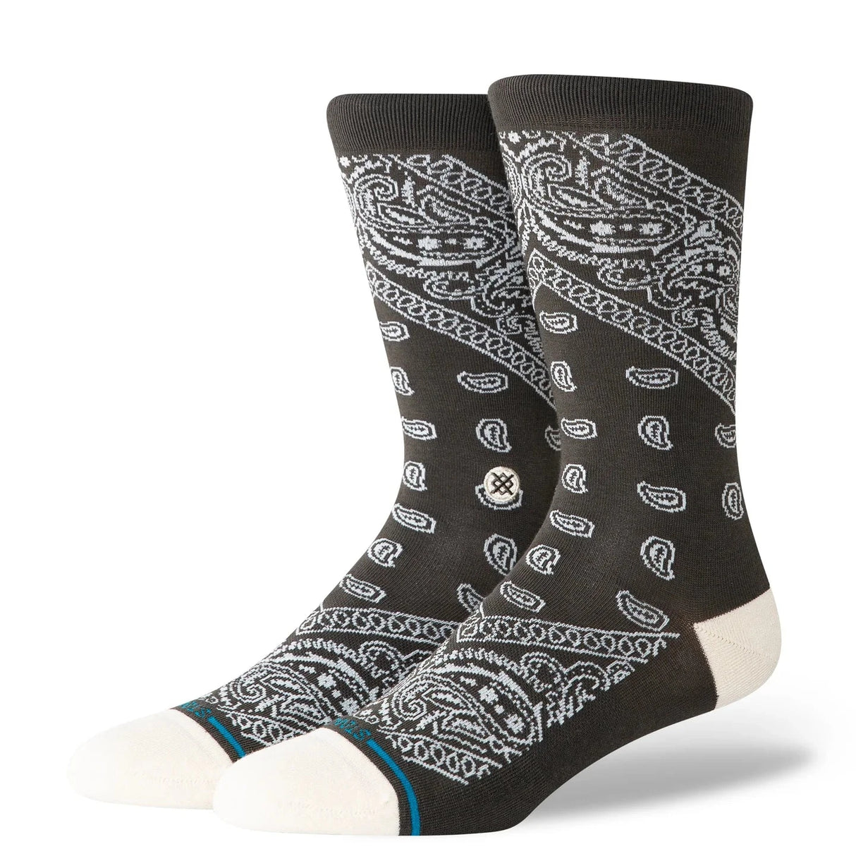 STANCE Barrio Crew Socks Washed Black Men's Socks Stance