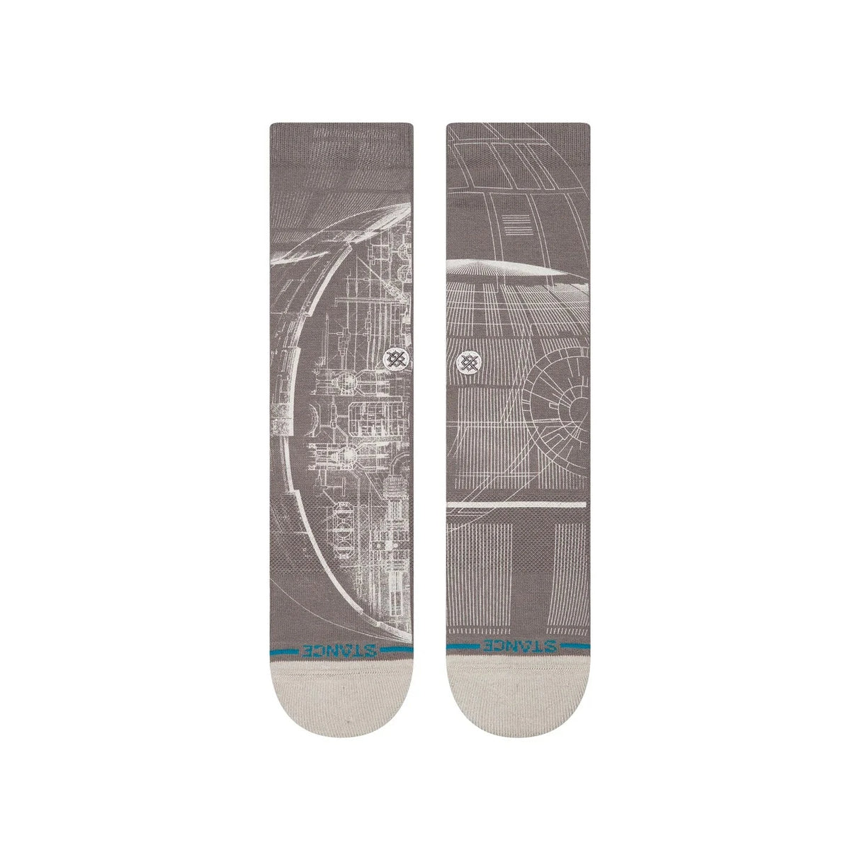 STANCE Star Wars x Stance Death Star Crew Socks Grey Men's Socks Stance