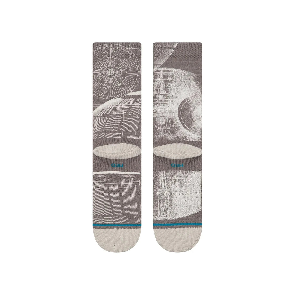 STANCE Star Wars x Stance Death Star Crew Socks Grey Men's Socks Stance