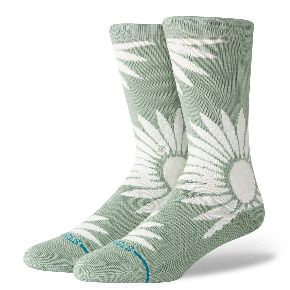 STANCE Radial Burst Crew Socks Sea Green Men's Socks Stance