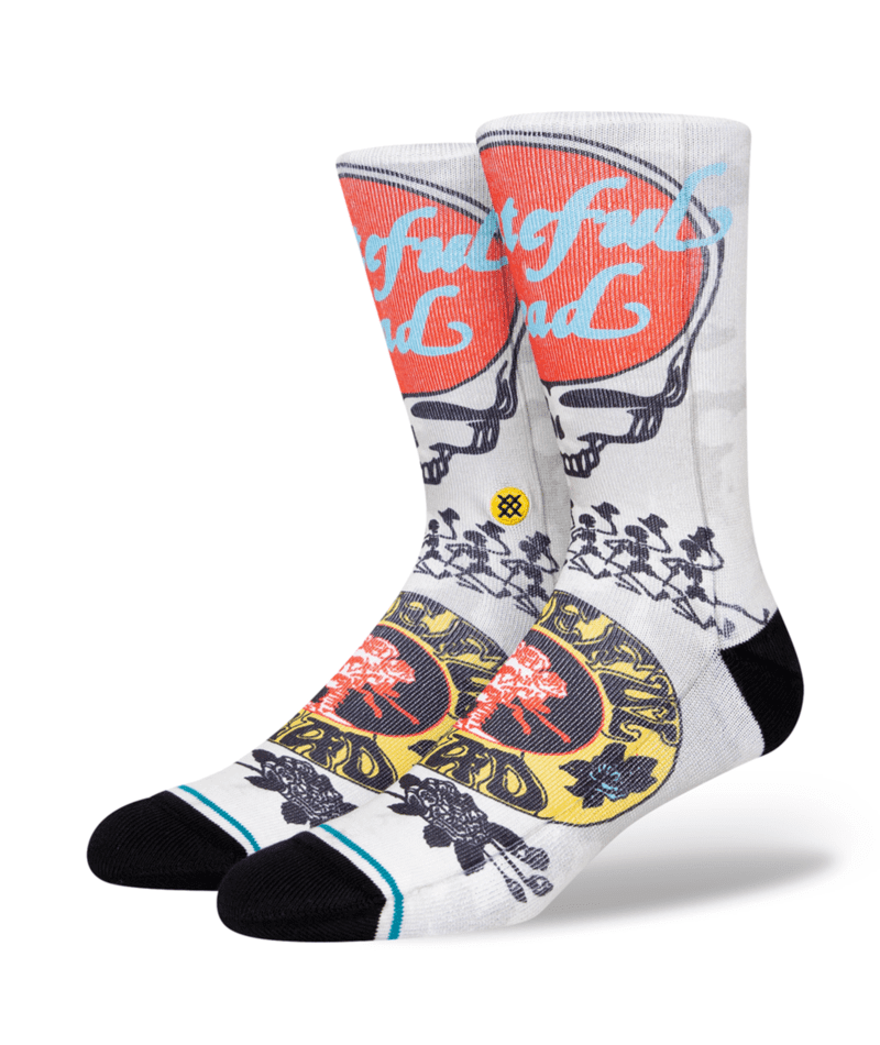 STANCE Grateful Dead x Stance Grate Socks Vintage White Men's Socks Stance
