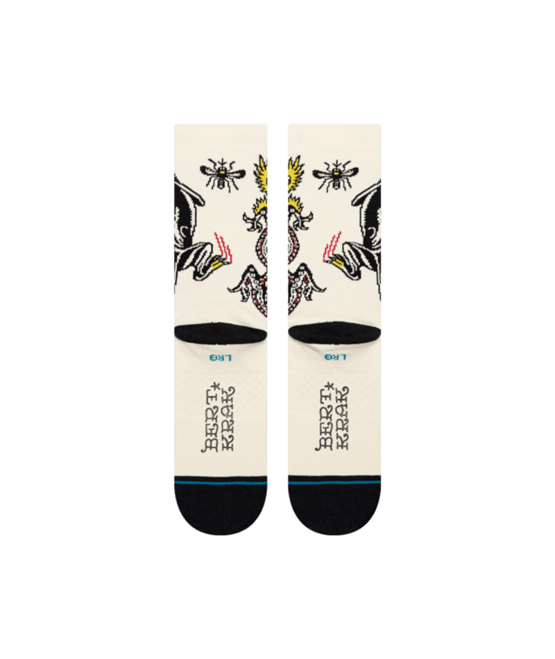 STANCE Battle Crew Socks Cream Men's Socks Stance