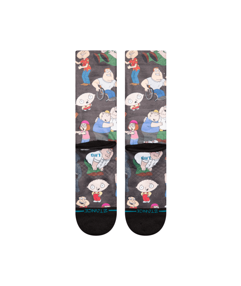 STANCE Family Guy X Stance Family Guy Crew Socks Black Men's Socks Stance