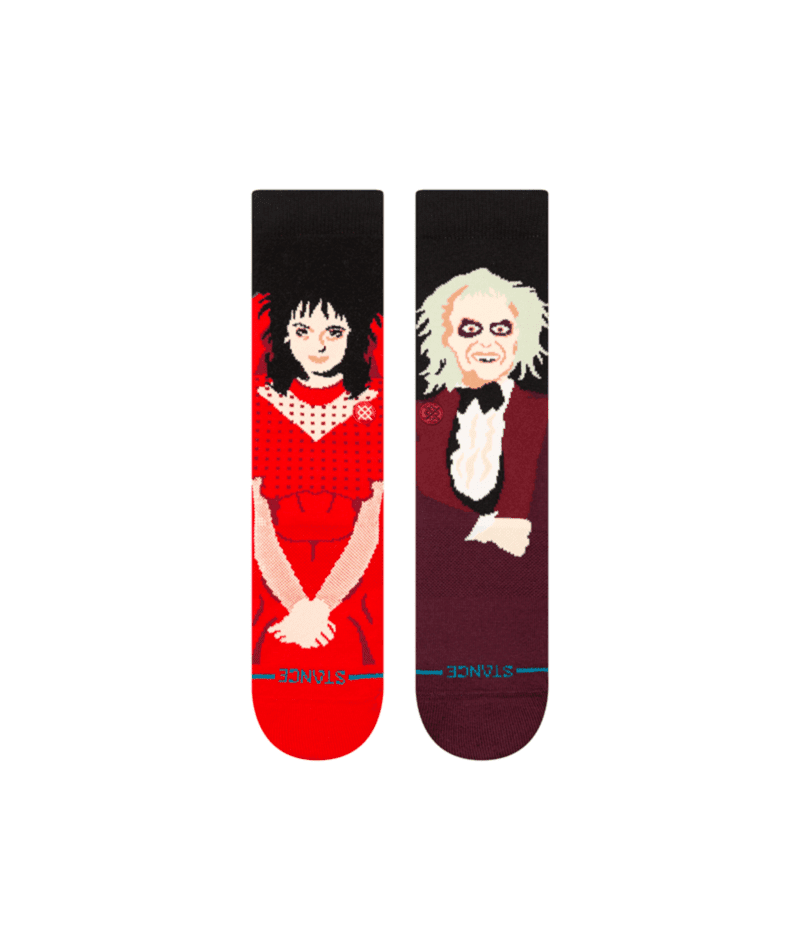 STANCE Beetlejuice X Stance Dearly Beloved Crew Socks Maroon Men's Socks Stance