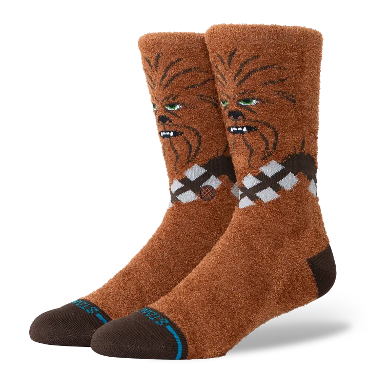 STNACE Star Wars x Stance Chewie Crew Socks Brown Men's Socks Stance