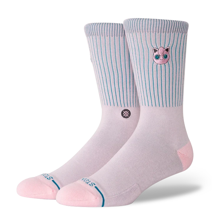 STANCE Pokemon x Stance Jigglypuff Crew Socks Pink Men's Socks Stance