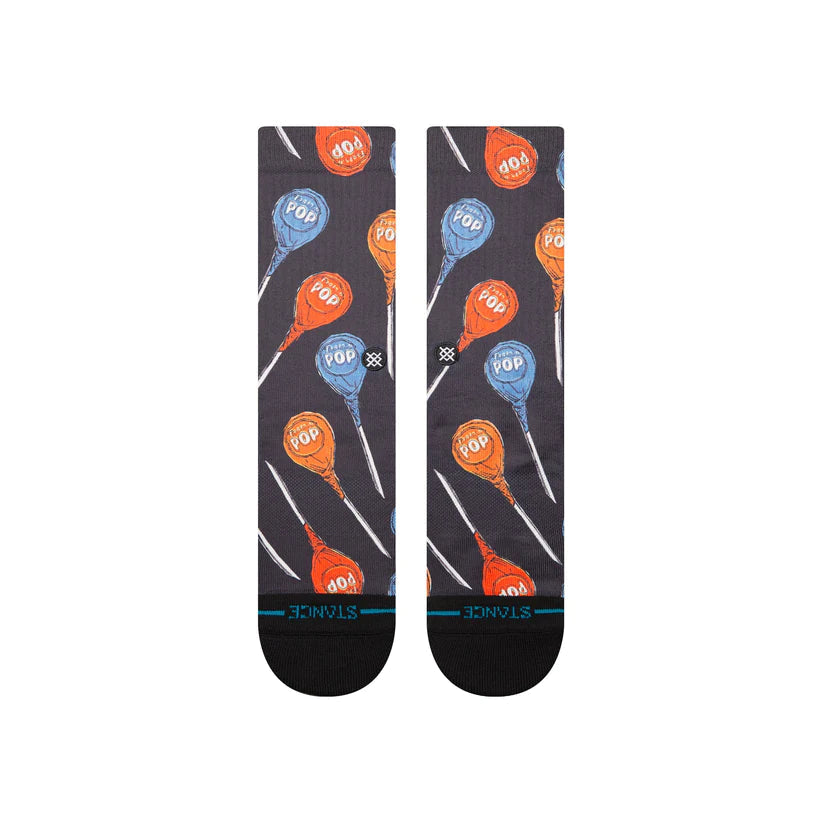 STANCE Tootsie Pop Crew Socks Black Men's Socks Stance