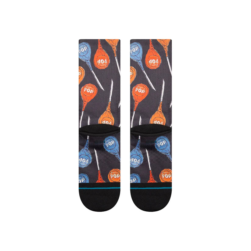 STANCE Tootsie Pop Crew Socks Black Men's Socks Stance