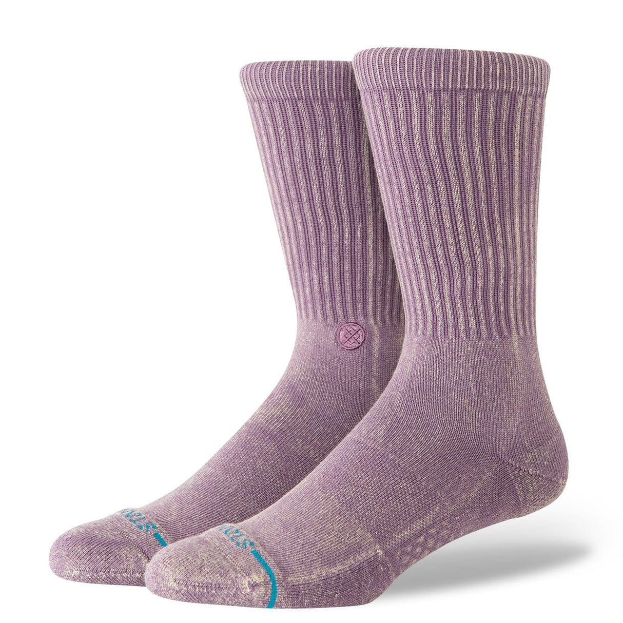 STANCE Icon Dyed Crew Socks Plum Men's Socks Stance