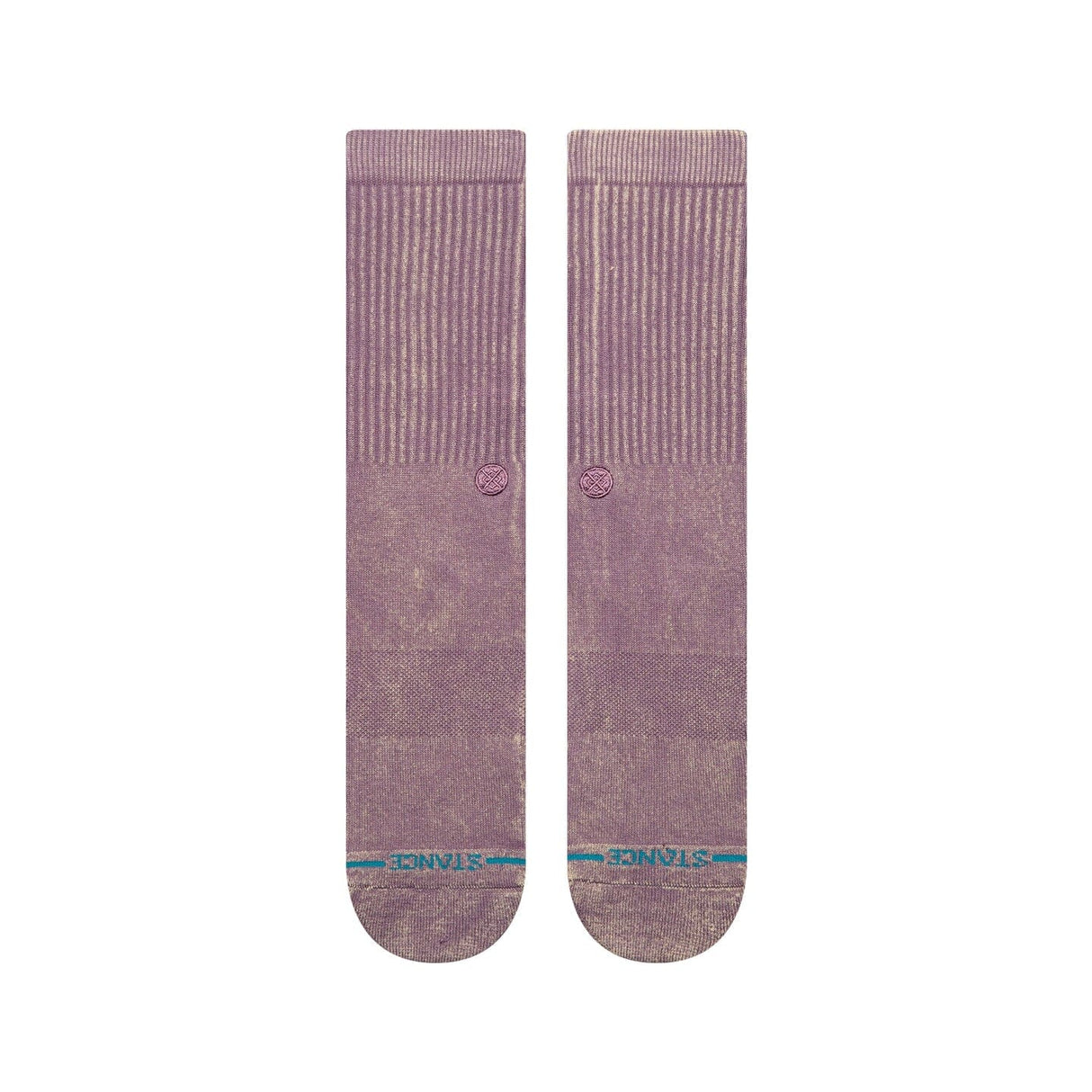 STANCE Icon Dyed Crew Socks Plum Men's Socks Stance