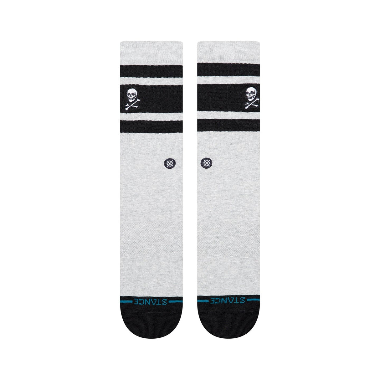 STANCE Boyd Skull Crew Socks Heather Grey Men's Socks Stance