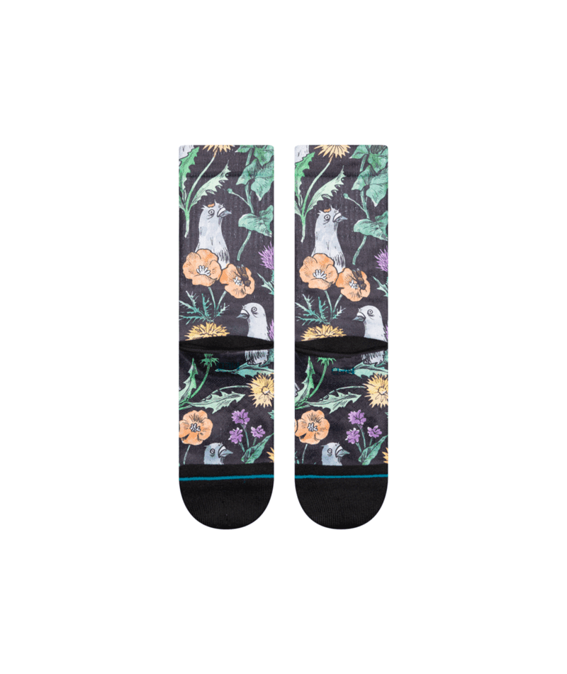 STANCE Todd Francis X Stance Just Flocked Crew Socks Black Men's Socks Stance