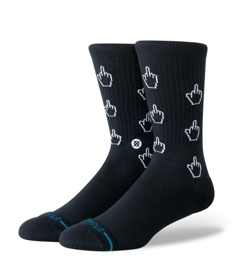 STANCE Cursor Crew Socks Black Men's Socks Stance