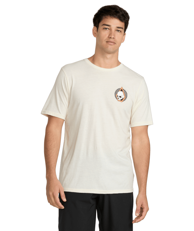 VOLCOM Arched T-Shirt Off White Heather Men's Short Sleeve T-Shirts Volcom