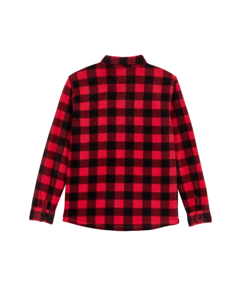 VOLCOM Bowered Fleece Button Up Lifeguard Red Men's Street Jackets Volcom