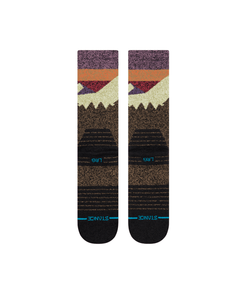 STANCE Women's Divided Crew Socks Black Brown Women's Socks Stance