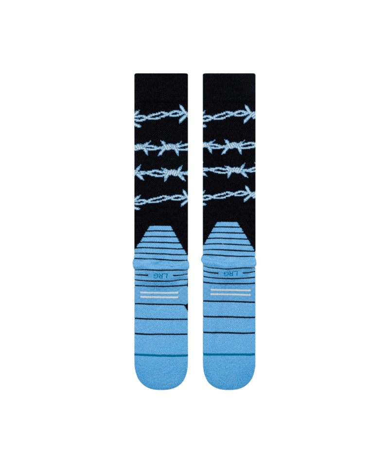 STANCE Barbed Wire Mid Poly Snow Socks Blue Men's Snowboard Socks Stance