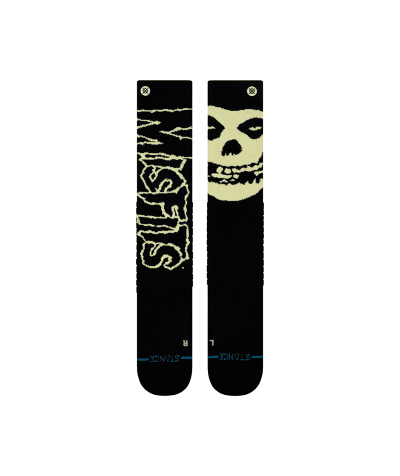 STANCE Misfits Wool Snow Socks Black Men's Snowboard Socks Stance