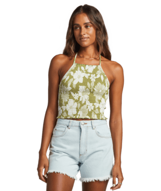 BILLABONG Women's Feels Like Summer Tank Top Seaweed Women's Tank Tops and Halter Tops Billabong