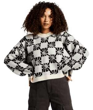 BILLABONG Women's Beyond Basic Crewneck Sweater Black Sands Women's Sweaters Billabong 
