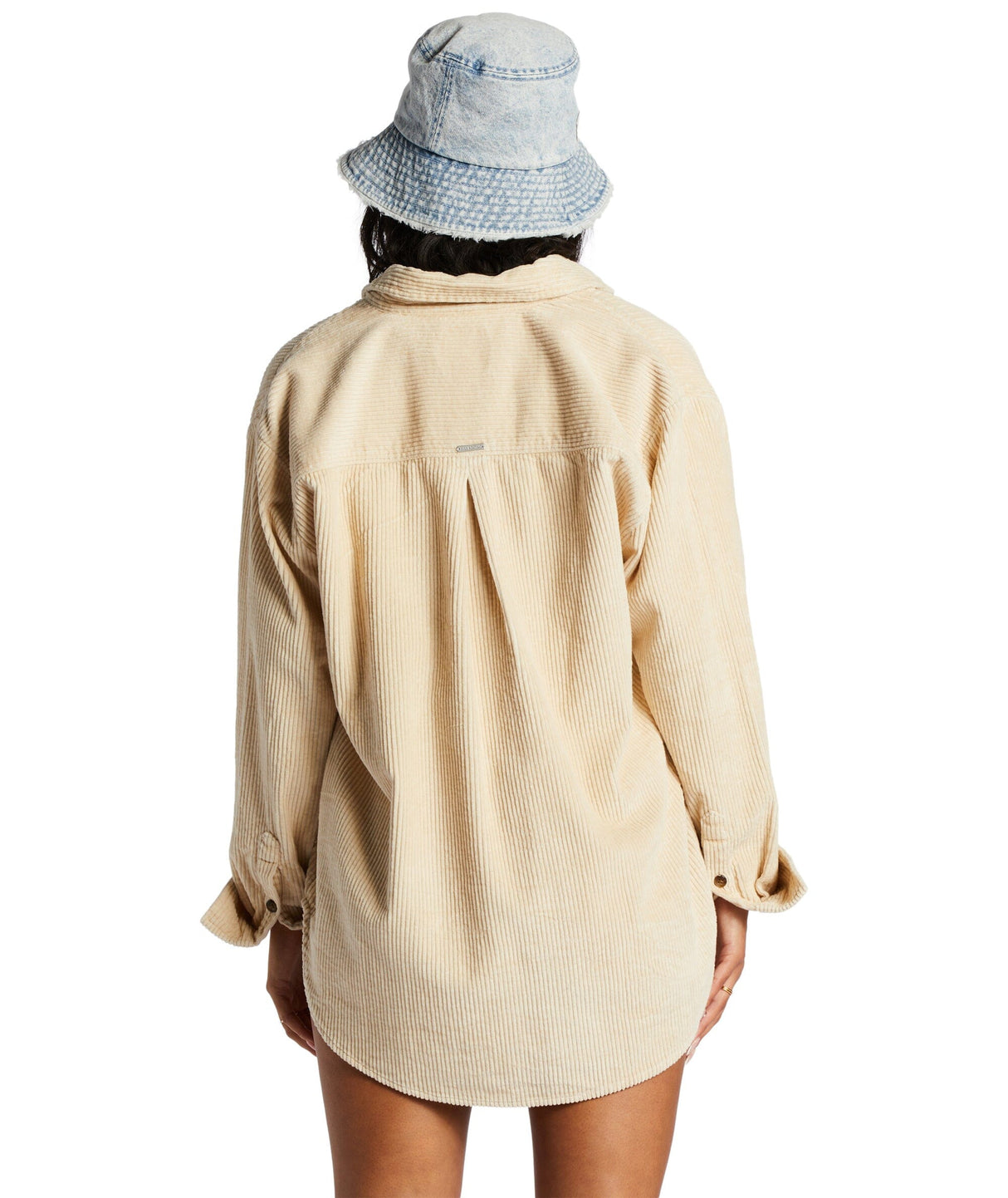 BILLABONG Women's So Stoked Cord Long Sleeve Top Antique White 2 Women's Flannels and Button Ups Billabong