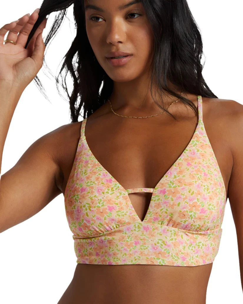 BILLABONG Women's Summer Breeze V Neck Cami Bikini Top Multi Women's Bikini Tops Billabong