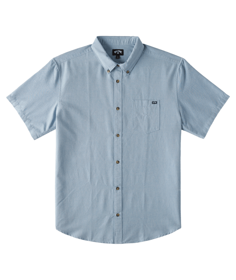 BILLABONG All Day Short Sleeve Button Up Powder Blue Men's Short Sleeve Button Up Shirts Billabong 