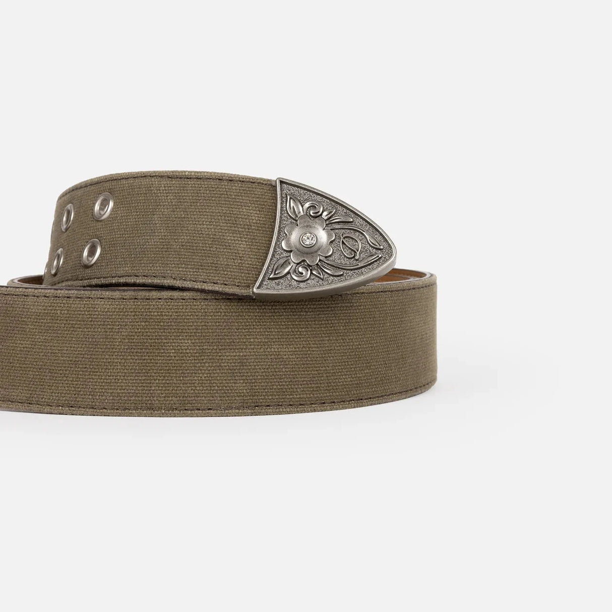 DIME Waxed Canvas Belt Brown/Olive Men's Belts Dime MTL