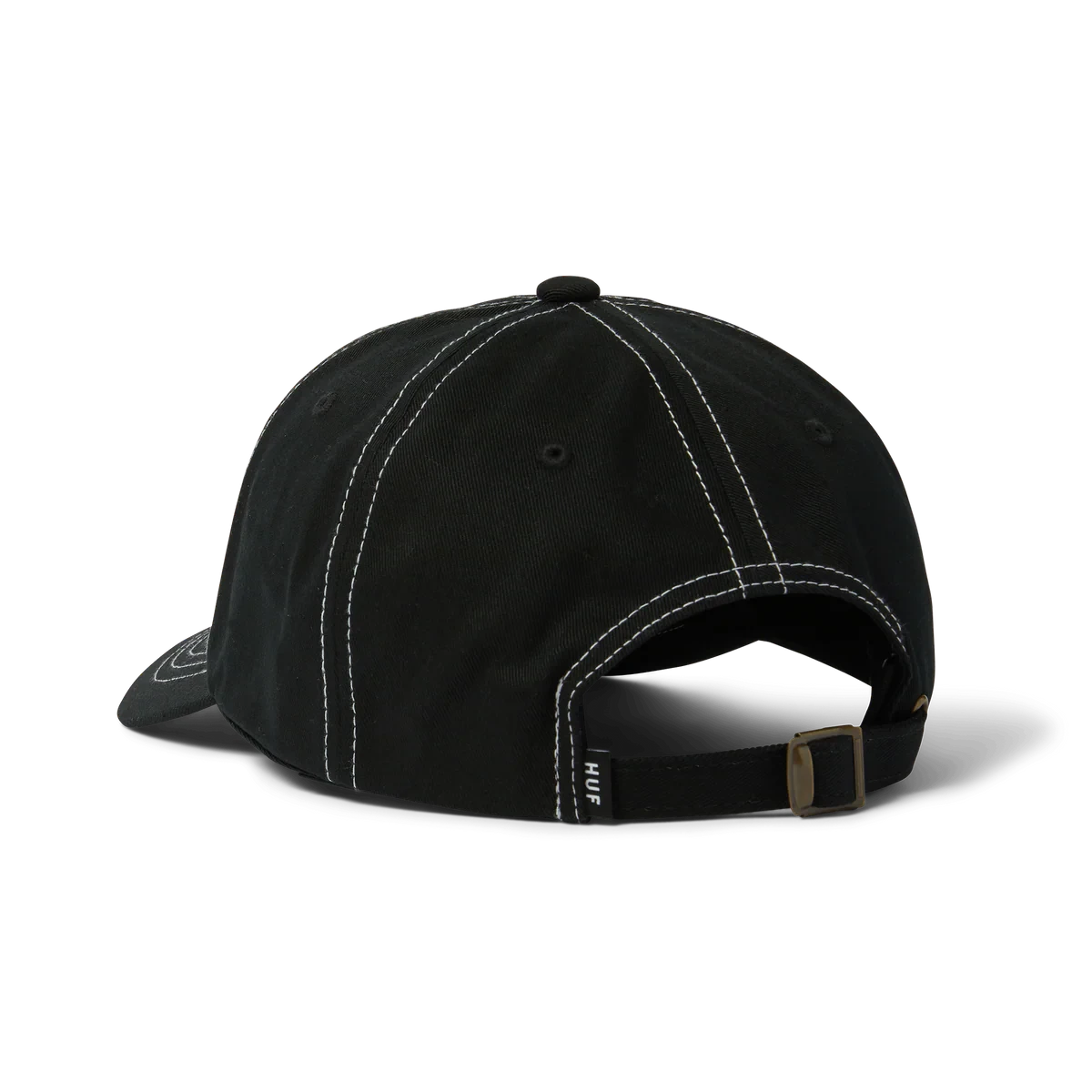 HUF Arch Logo 6 Panel Hat Black Men's Hats Huf