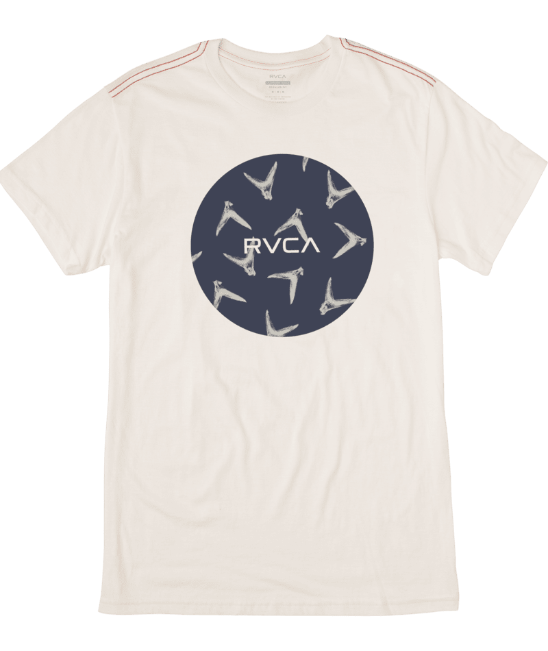 RVCA Boy's Hawaii Motors Fin T-Shirt Antique White Boy's T-Shirts RVCA 