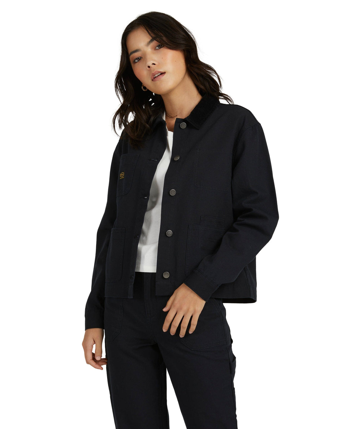 RVCA Women's Recession Chore Coat True Black Women's Street Jackets RVCA