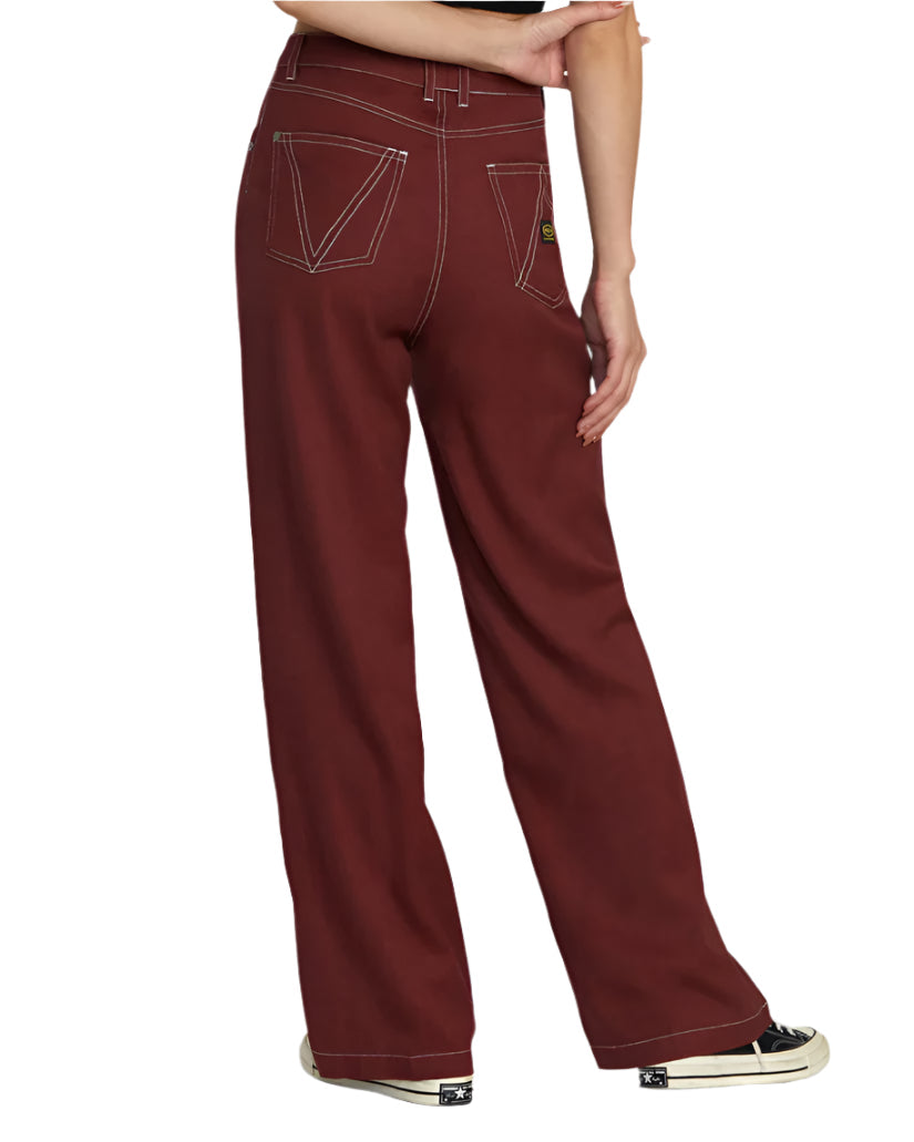 RVCA Women's Coco Pants Madder Brown Women's Pants RVCA