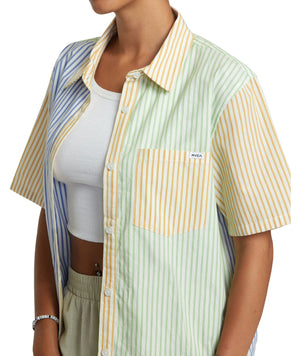 RVCA Women's Nauti Short Sleeve Button Up Multi Women's Flannels and Button Ups RVCA 