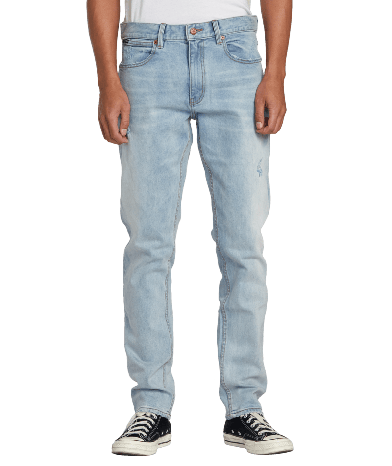 RVCA Daggers Denim Jeans Bleach Wash Men's Denim RVCA